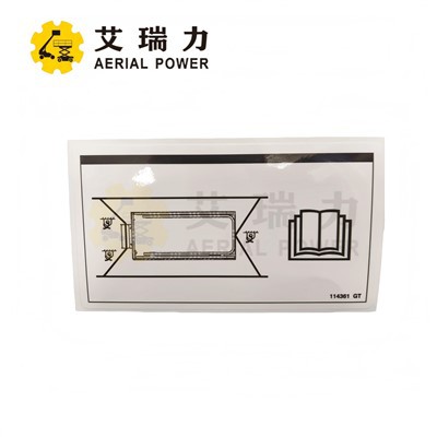 DECAL LABEL TRANSPORT DIAGRAM 114361 FOR GENIE manufacturers